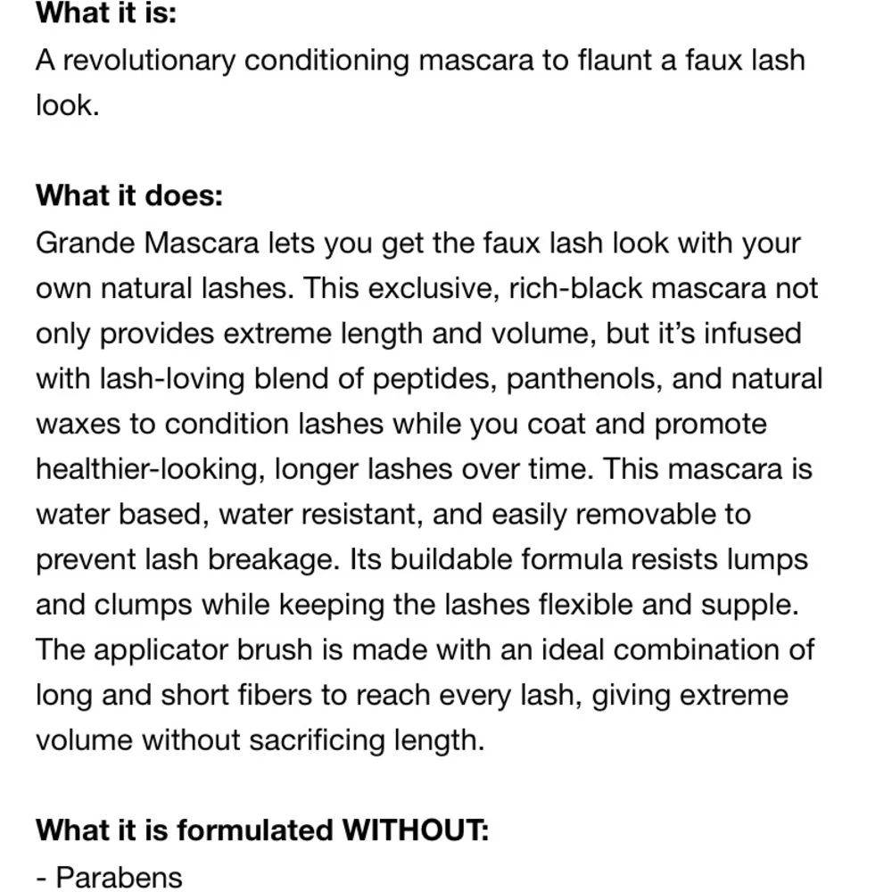 GrandeMASCARA Conditioning Peptide Mascara